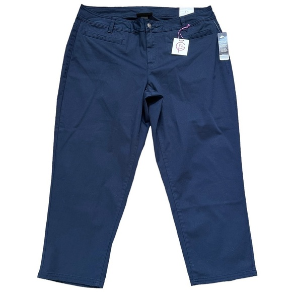 Lane Bryant Genius Fit Jeans Crop Pants Navy Blue Size 18 NWT - Picture 1 of 9